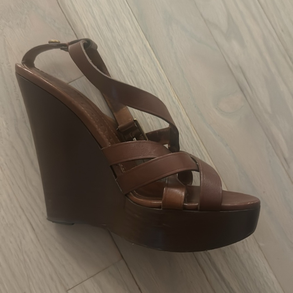 ORIGINAL !! Burberry brown wedges